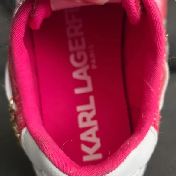 Karl Lagerfeld Pink and White Sneakers - Picture 2 of 8